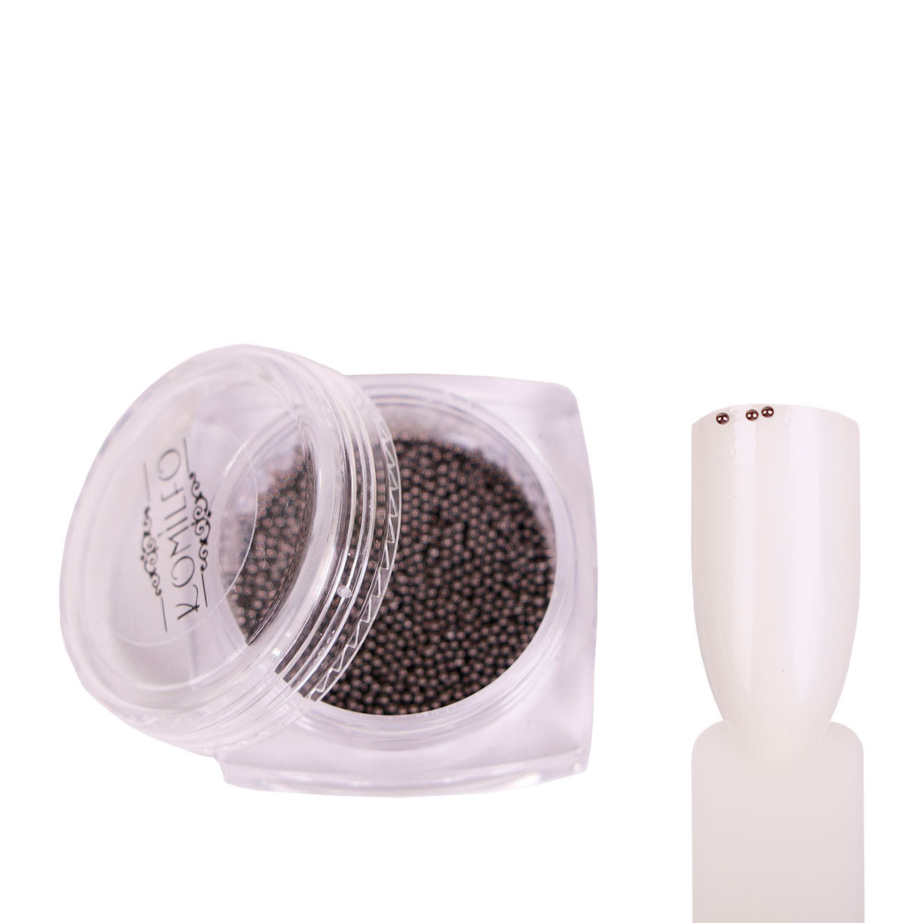 Komilfo бульйонки (металеві) black nickel, 0,8 мм, 6 грам 784630