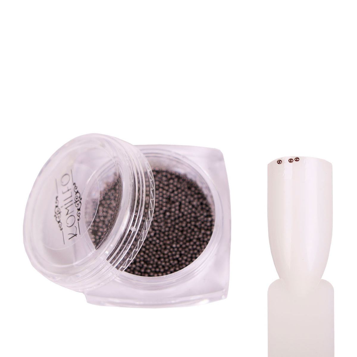 Komilfo бульйонки (металеві) black nickel, 0,8 мм, 6 грам 784630