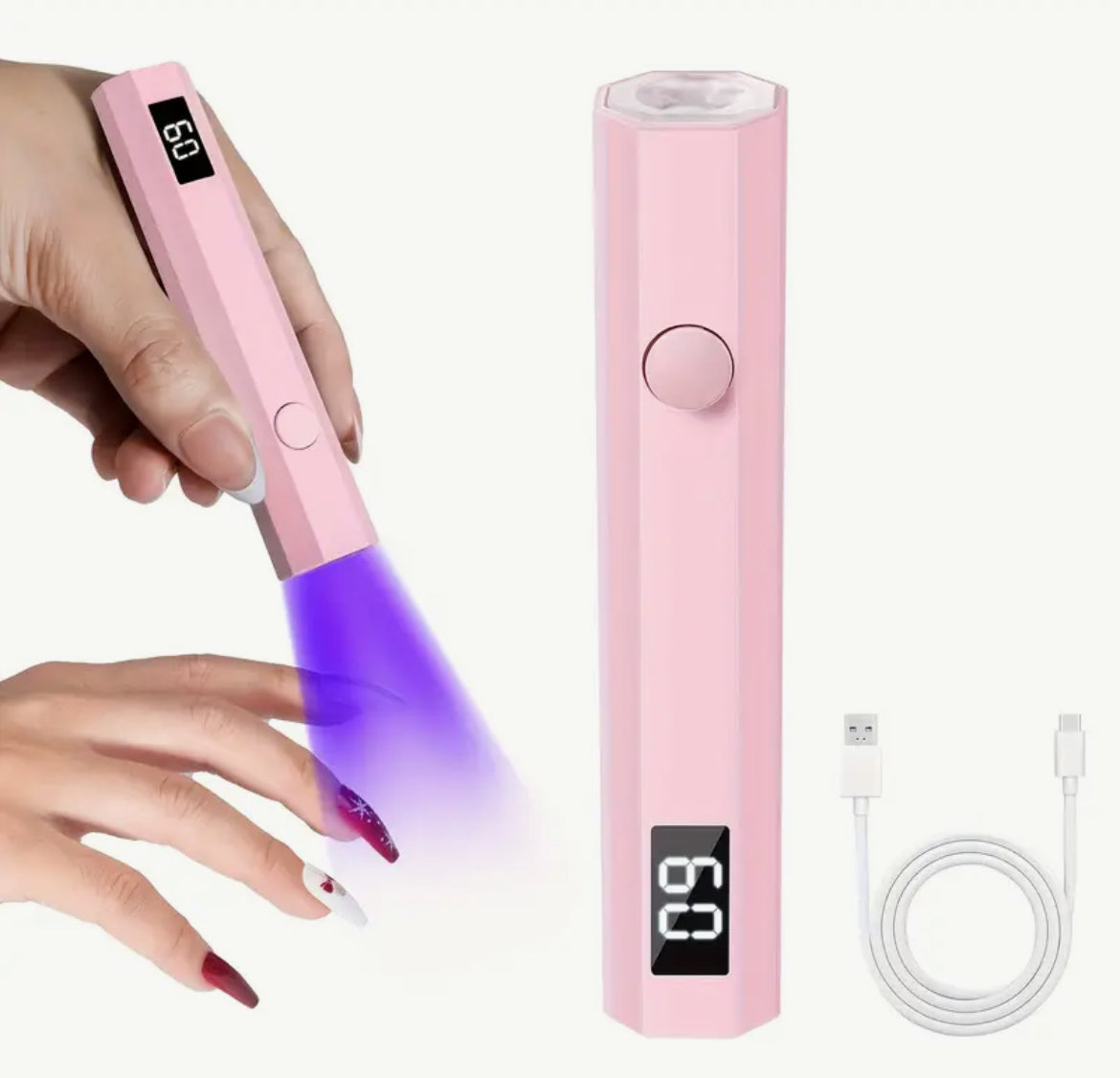 Portable Mini Nail Lamp with USB Charging Compact and Digital Display