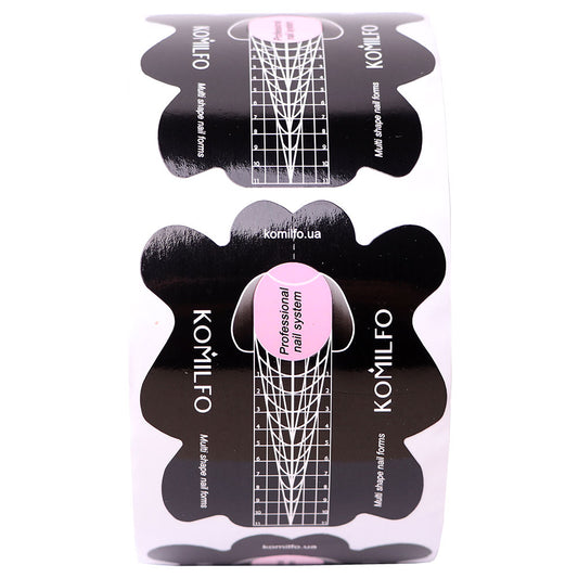 KOMILFO MULTI SHAPE NAIL FORMS 500 PCS – МУЛЬТИФУНКЦИОНАЛЬНІ ФОРМИ ДЛЯ НАРОЩУВАННЯ