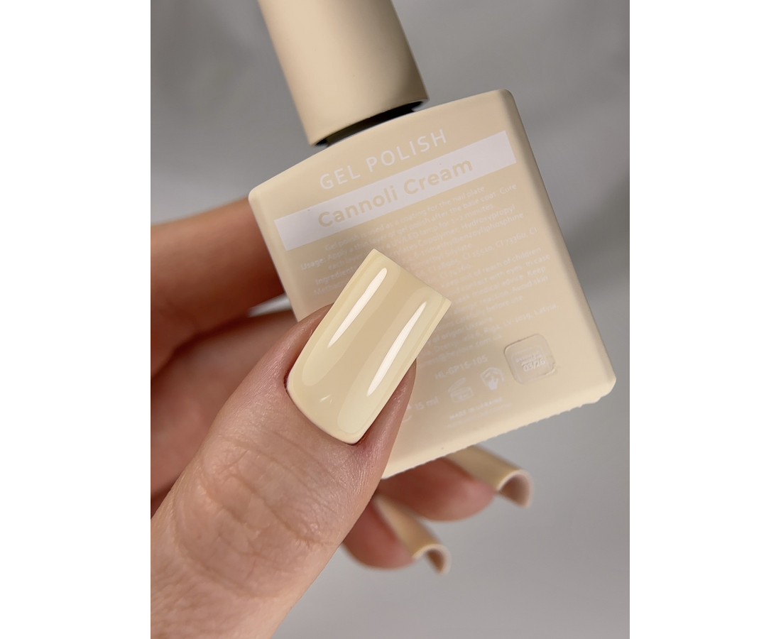 HEYLOVE. GEL POLISH, CANNOLI CREAM, 15 ML, WARM CREAMY NUDE HL-GP15-105