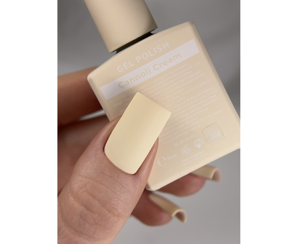 HEYLOVE. GEL POLISH, CANNOLI CREAM, 15 ML, ГЕЛЬ-ЛАК, ТЕПЛИЙ КРЕМОВИЙ НЮД HL-GP15-105