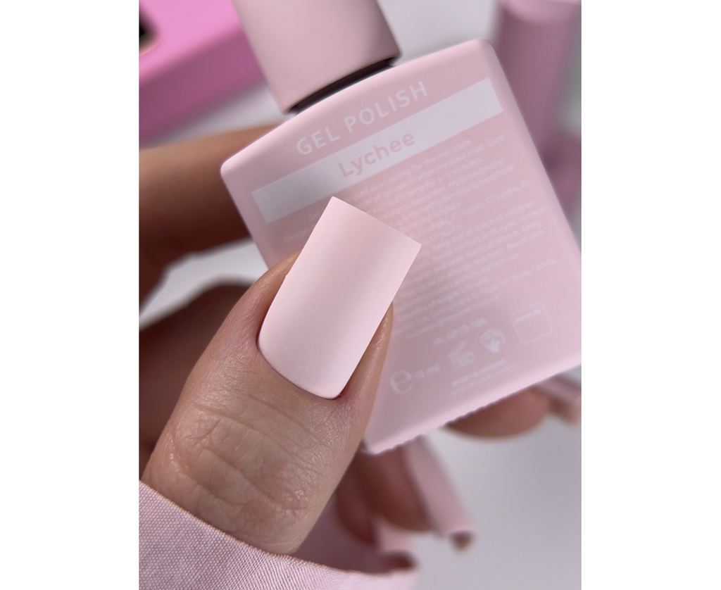 HEYLOVE. GEL POLISH, LYCHEE, 15 ML, ГЕЛЬ-ЛАК, РОЖЕВО-МОЛОЧНИЙ HL-GP15-106