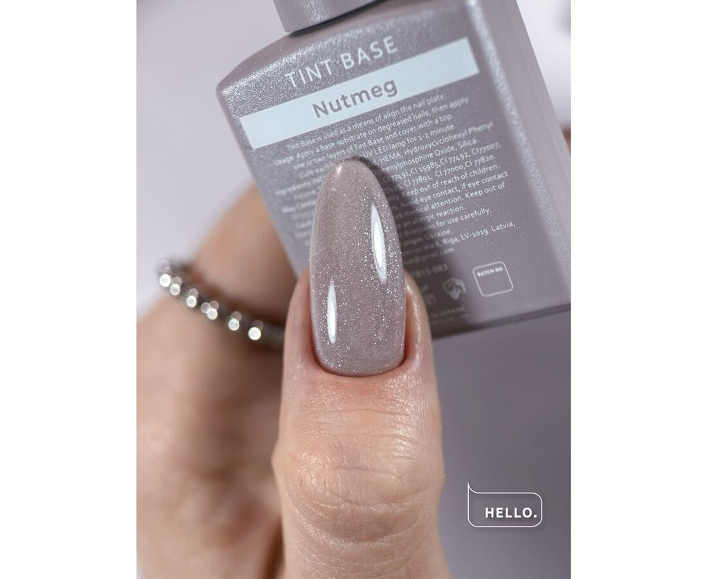 HEYLOVE TINT BASE 15мл ВІДТІНОЧНА БАЗА З ШИМЕРОМ КОЛЕКЦІЯ NUTS