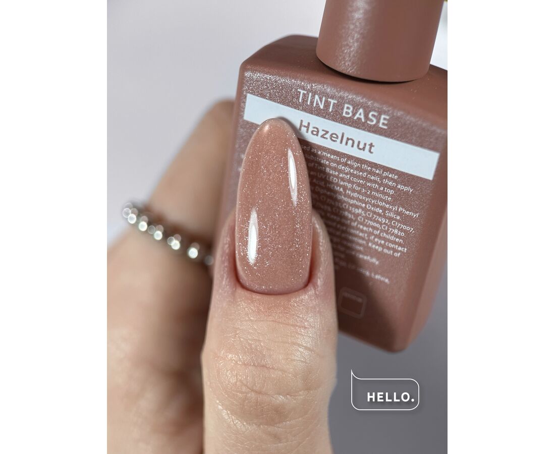 HEYLOVE TINT BASE 15мл ВІДТІНОЧНА БАЗА З ШИМЕРОМ КОЛЕКЦІЯ NUTS