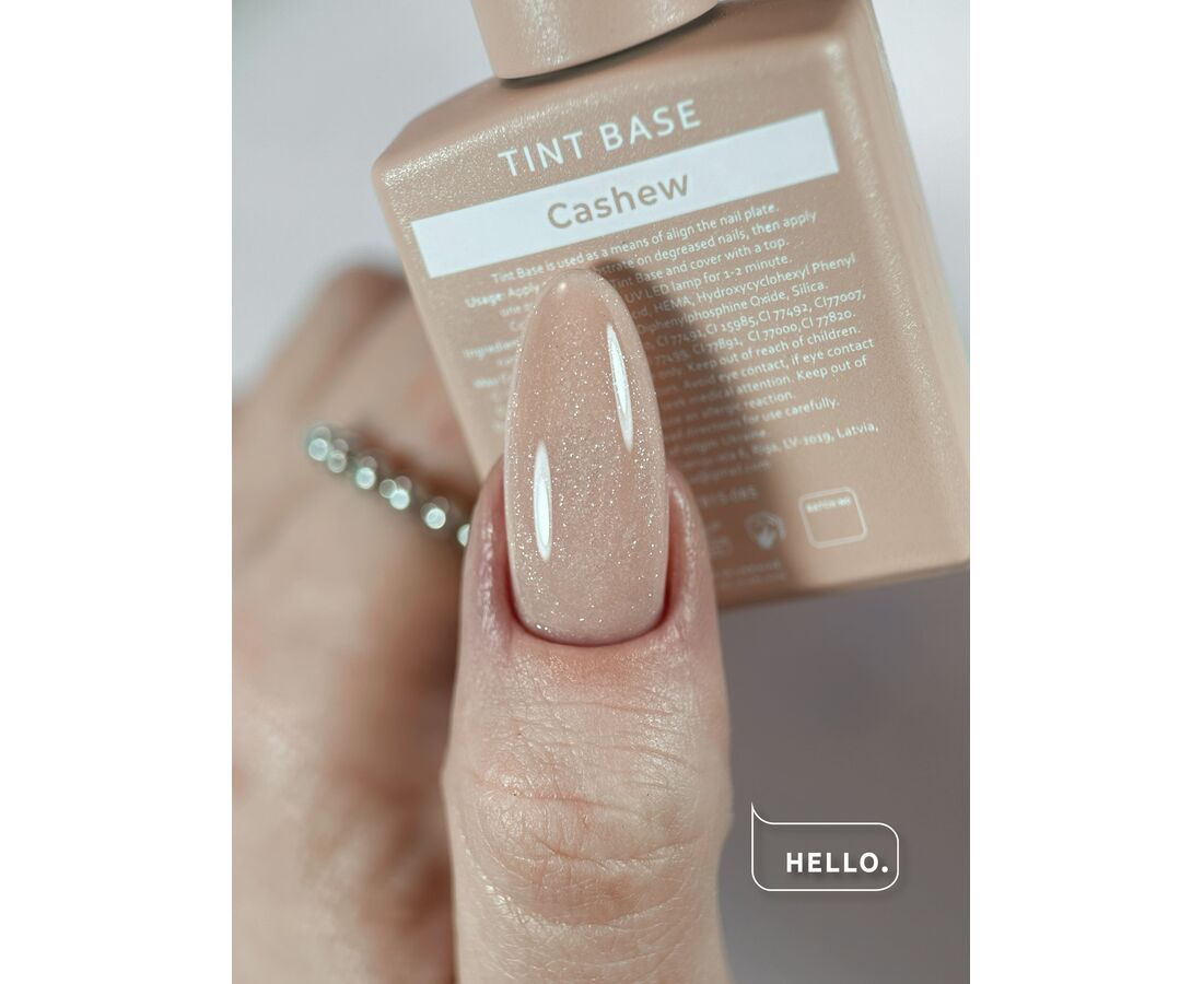 HEYLOVE TINT BASE 15мл ВІДТІНОЧНА БАЗА З ШИМЕРОМ КОЛЕКЦІЯ NUTS