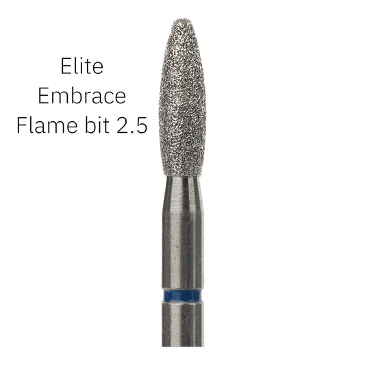 Біта для нігтів ELITE EMBRACE Professional Flame 2.5*8mm Манiкюрна Фреза DD2863