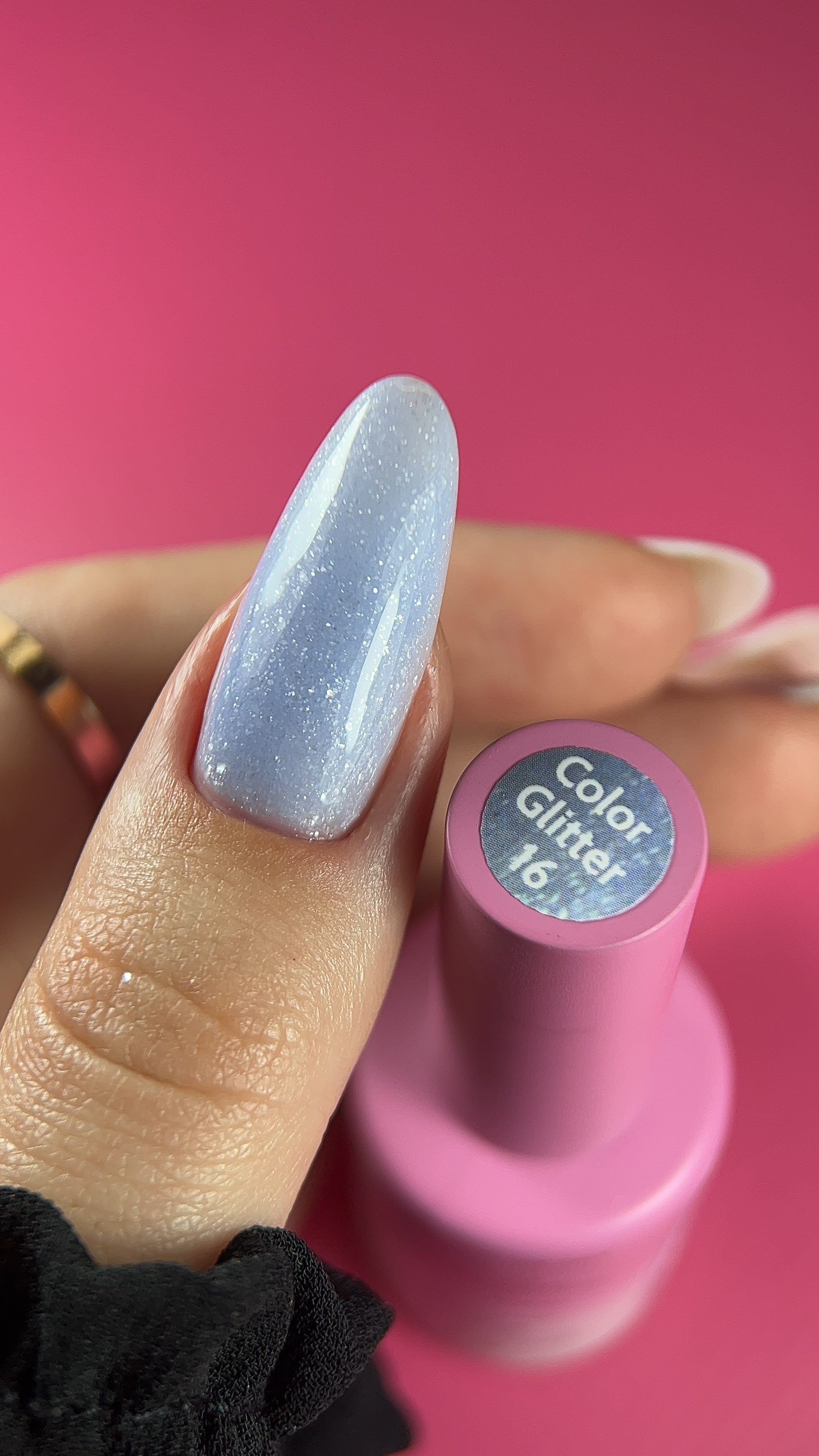 ELITE EMBRACE Professional Color Gel Polish 16 with Glitter 10мл Кольоровий Гель-лак з блискiтками ECGG1610