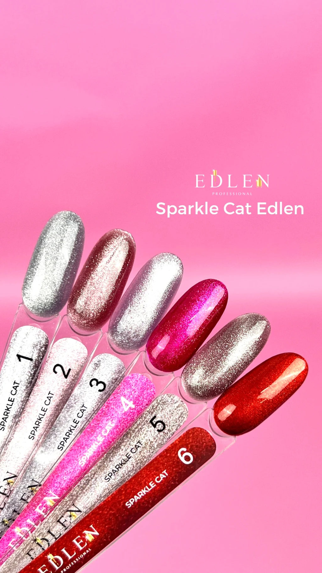 Edlen Sparkle Cat Color gel polish Гель-лак «Котяче Око» 9 мл