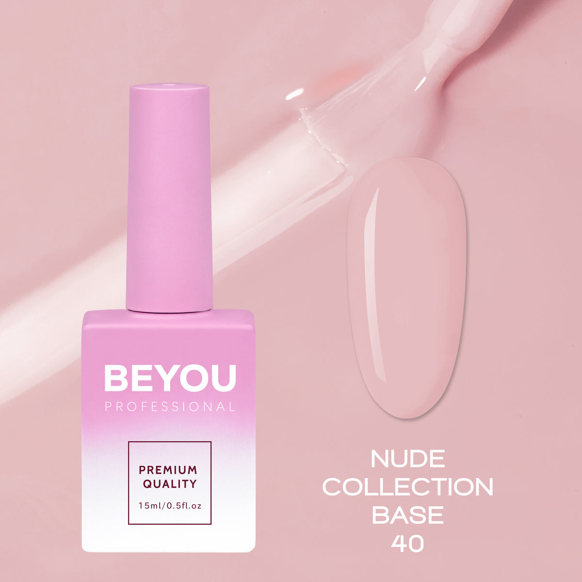 BEYOU Professional Nude collection Base 40 15мл Нюдова База BNB4015
