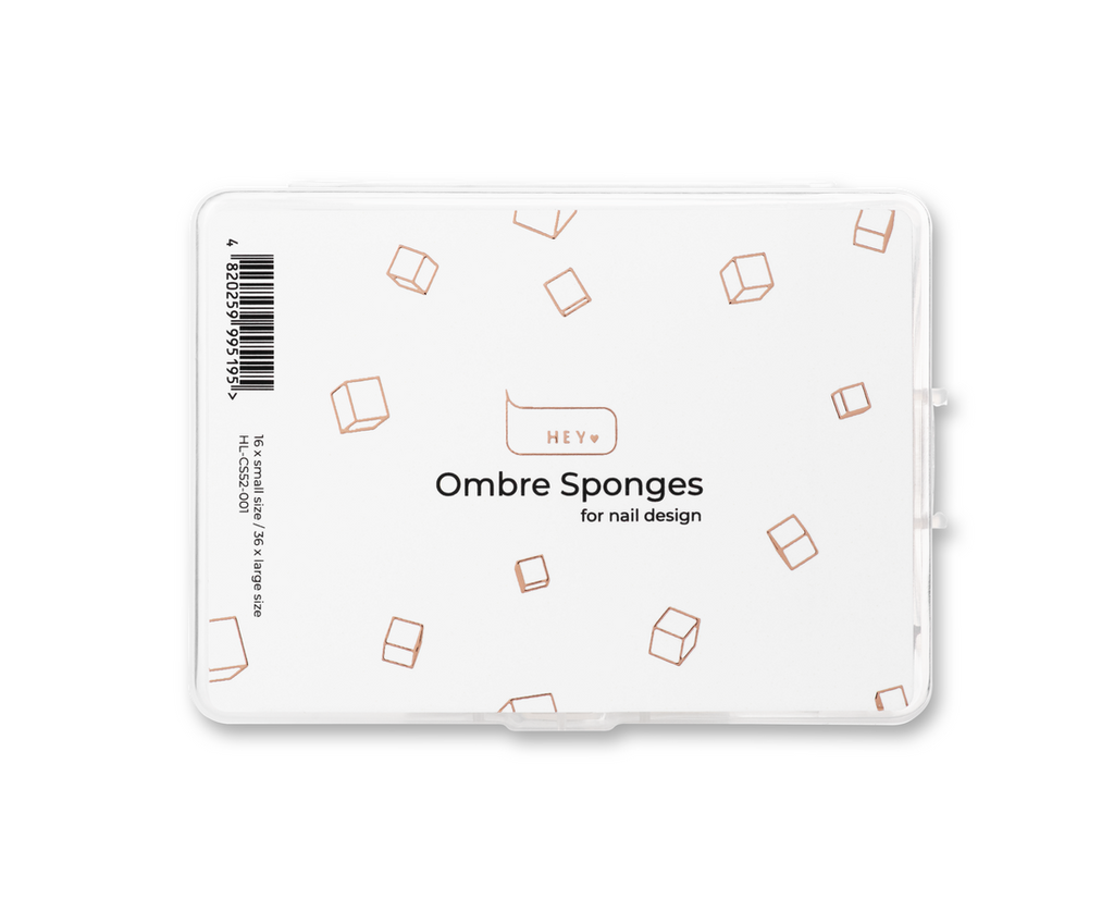 HEYLOVE. OMBRE SPONGES, 52 PCS, НАБІР ЗМІННИХ СПОНЖІВ ДЛЯ СТВОРЕННЯ ДИЗАЙНУ "ОМБРЕ", 52 ШТ