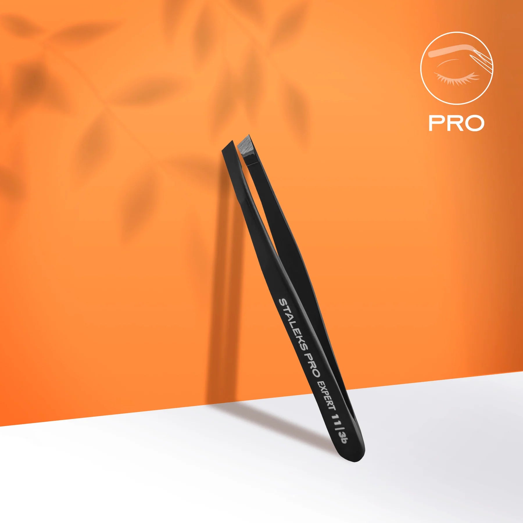 Пінцет для брів STALEKS PRO EXPERT 11 TYPE 3 Black TE-11/3b