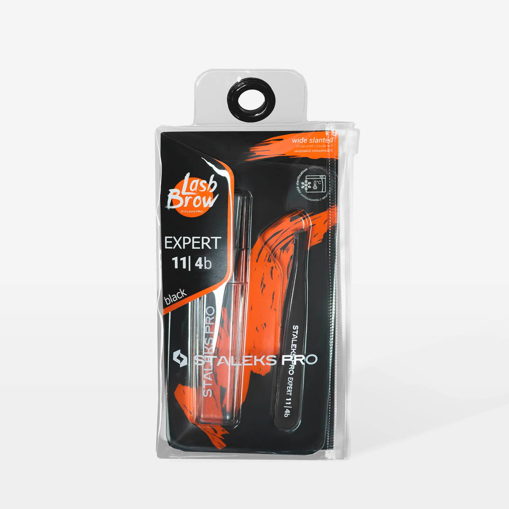 Пінцет для брів STALEKS PRO EXPERT 11 TYPE 4 Black TE-11/4b