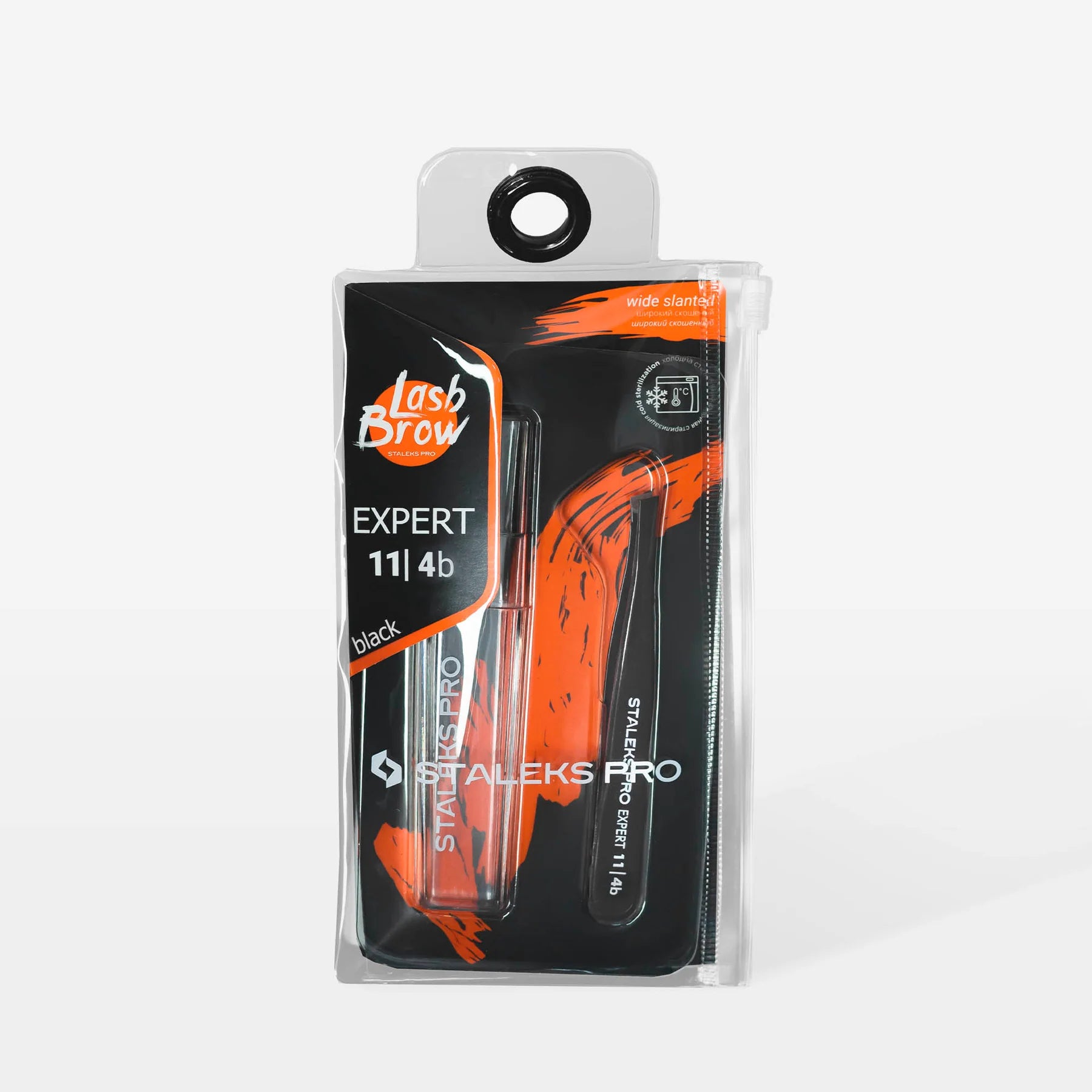 Пінцет для брів STALEKS PRO EXPERT 11 TYPE 4 Black TE-11/4b