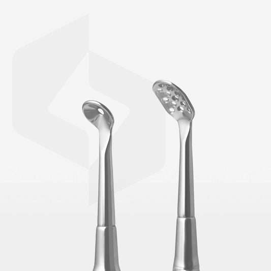 Ложка косметологічна STALEKS PRO EXPERT 20 TYPE 1 ZE-20/1 (Уно + прямокутна шумівка 15 отворів)