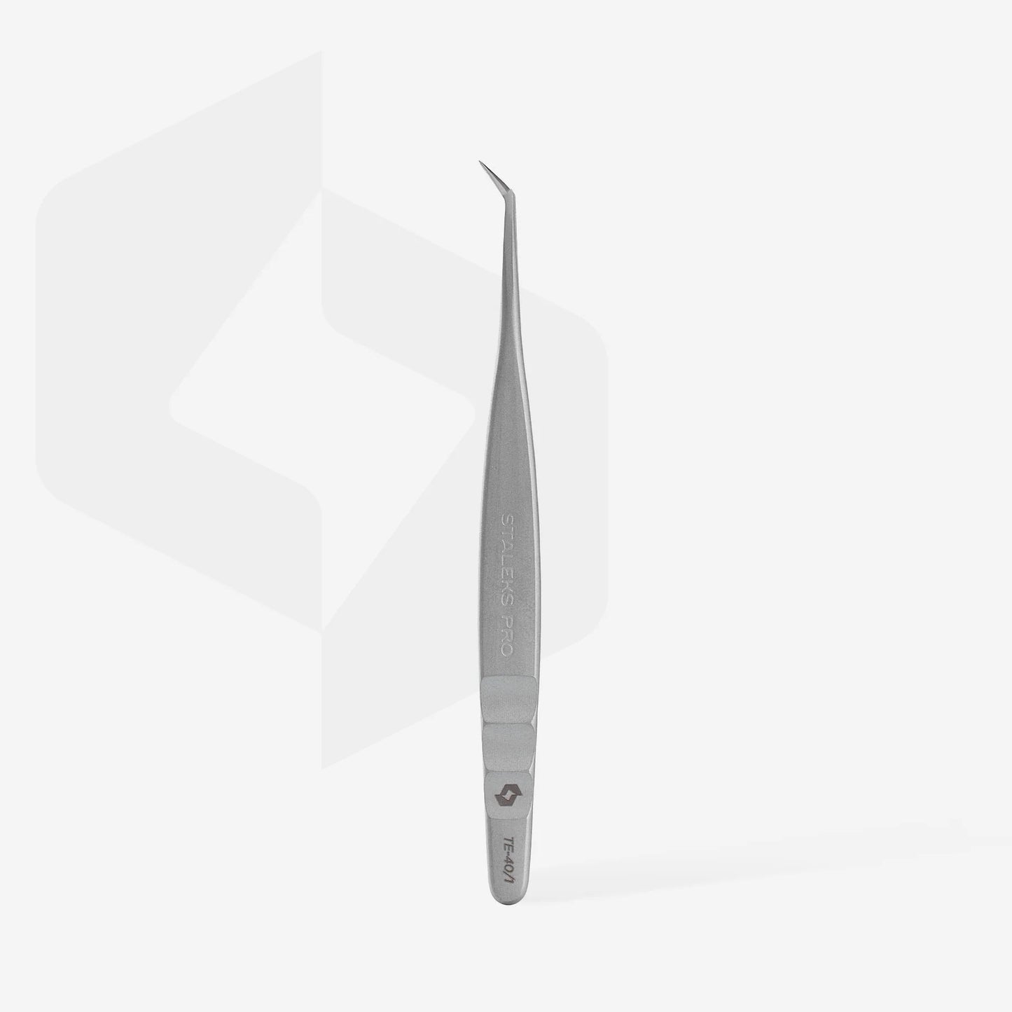 Пінцет професійний для вій L-подібний STALEKS PRO EXPERT 40 TYPE 1 TE-40/1