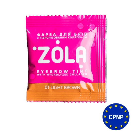 ZOLA ФАРБА ДЛЯ БРІВ В САШЕ З КОЛАГЕНОМ EYEBROW TINT WITH COLLAGEN
