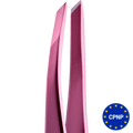 ZOLA Пінцет скошений професійний для брів LIGHT PINK 05513