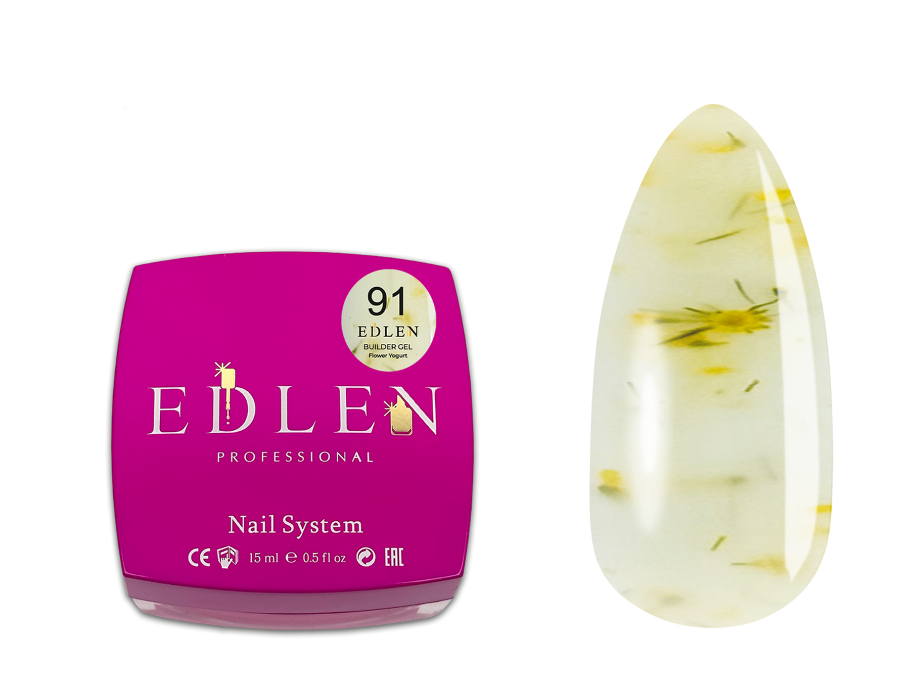 Builder gel Flower Yogurt Edlen 15 мл