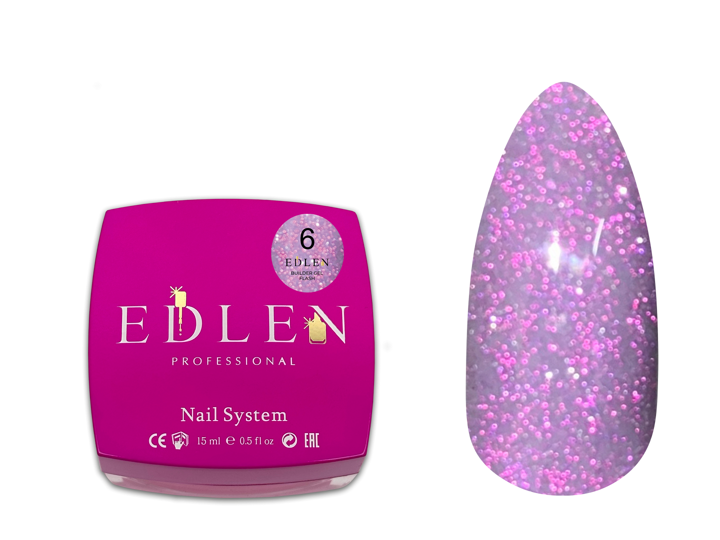 Edlen Builder Gel Flash Світловідбиваючий гель 15 мл