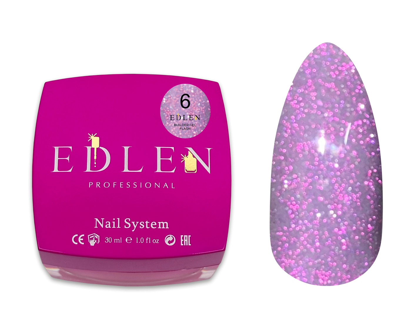 Edlen Builder Gel Flash Світловідбиваючий гель 30 мл