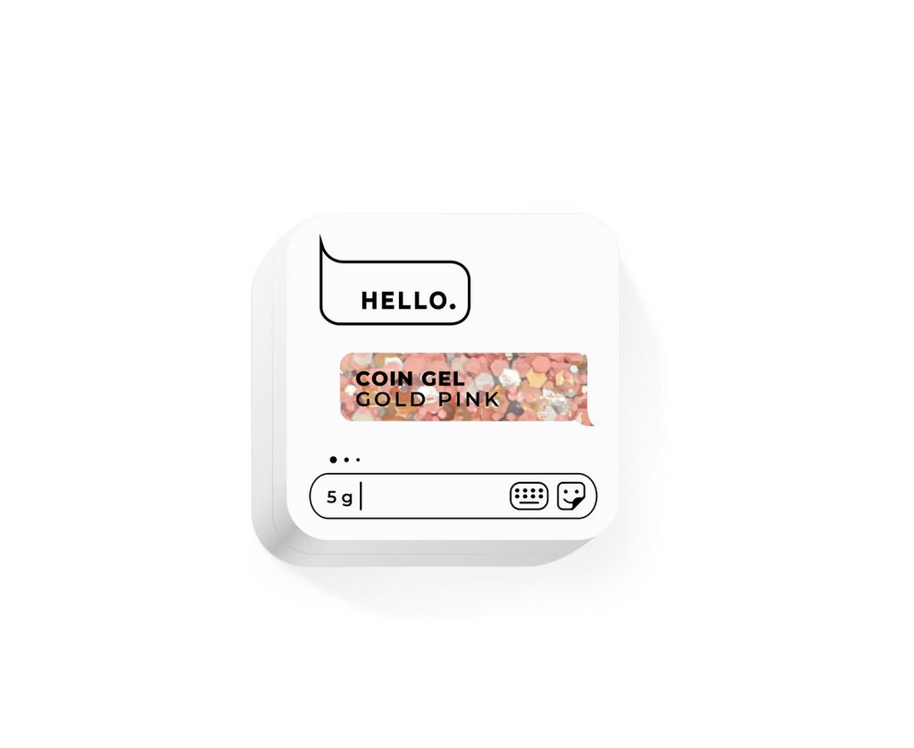 HEYLOVE COIN GEL GOLD PINK 5г ГЕЛЬ ДЛЯ ДИЗАЙНУ HL-CG05-002