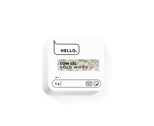 HELLO. COIN GEL GOLD WHITE 5г ГЕЛЬ ДЛЯ ДИЗАЙНУ HL-CG05-001