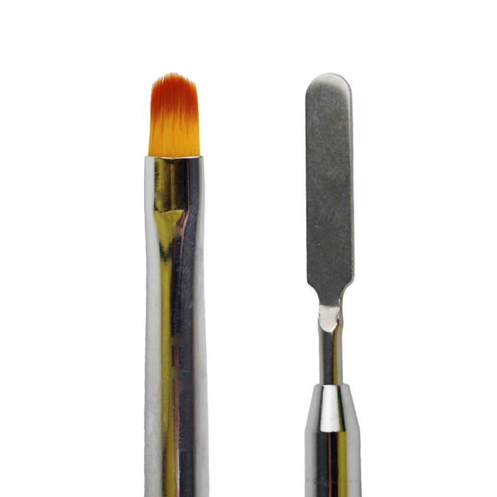 Двосторонній пензель-шпатель для полігелю Poly Gel Brush Edlen