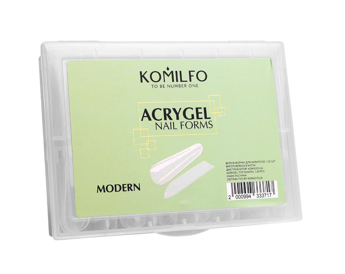 KOMILFO ACRY GEL TOP NAIL FORMS ВЕРХНІ ФОРМИ ДЛЯ НАРОЩУВАННЯ 120 ШТ