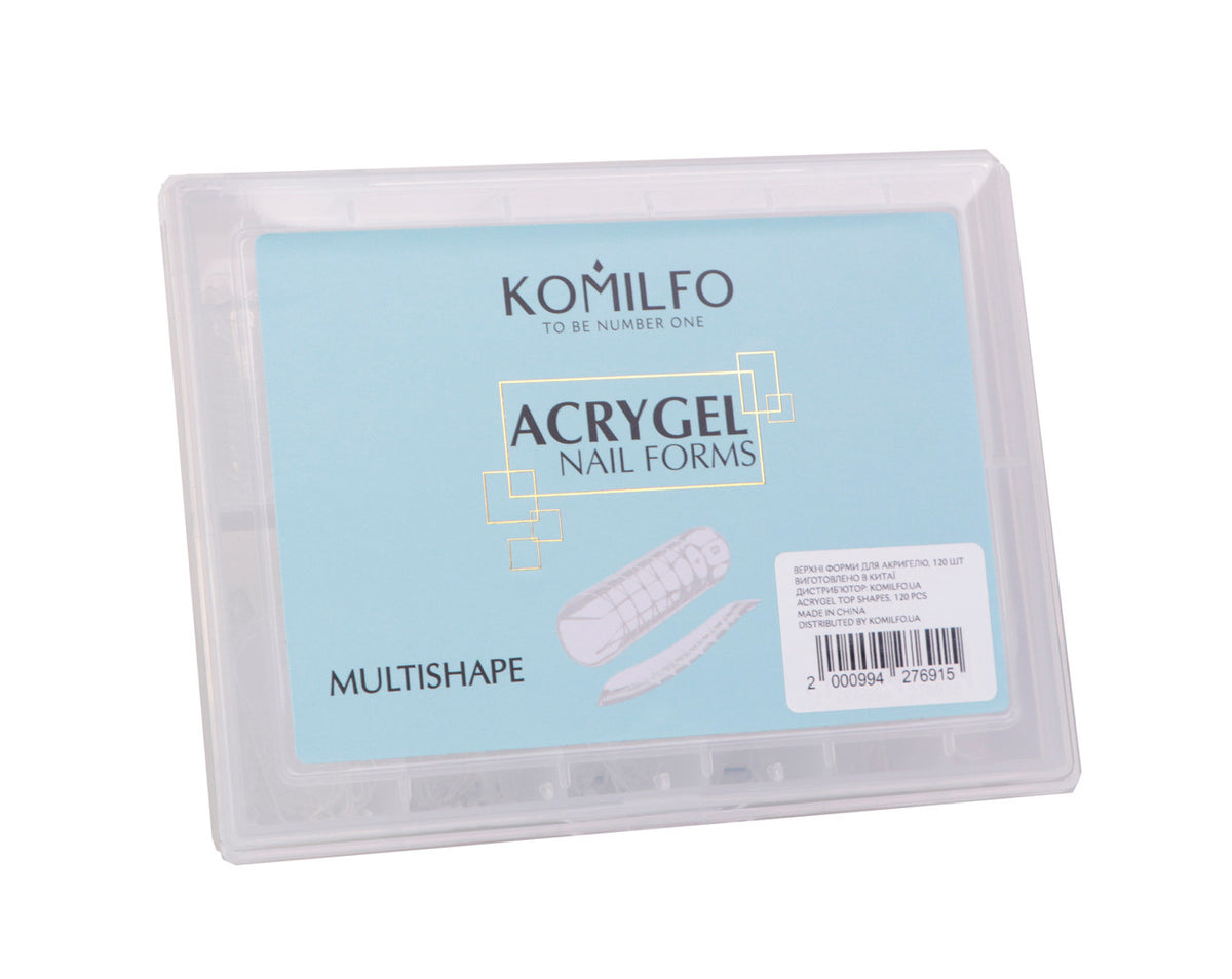 KOMILFO ACRY GEL TOP NAIL FORMS ВЕРХНІ ФОРМИ ДЛЯ НАРОЩУВАННЯ 120 ШТ