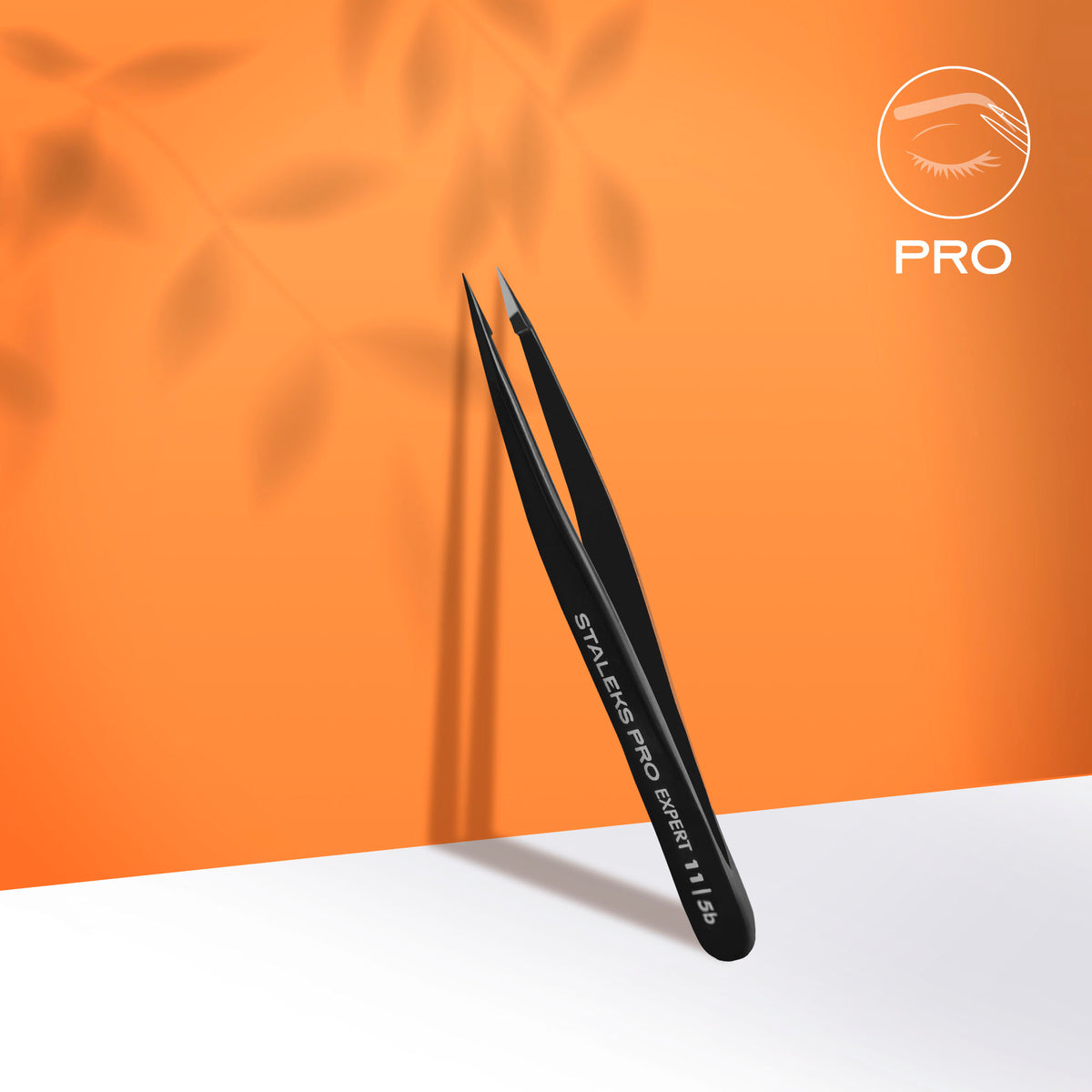 Пінцет для брів STALEKS PRO EXPERT 11 TYPE 5 Black TE-11/5b