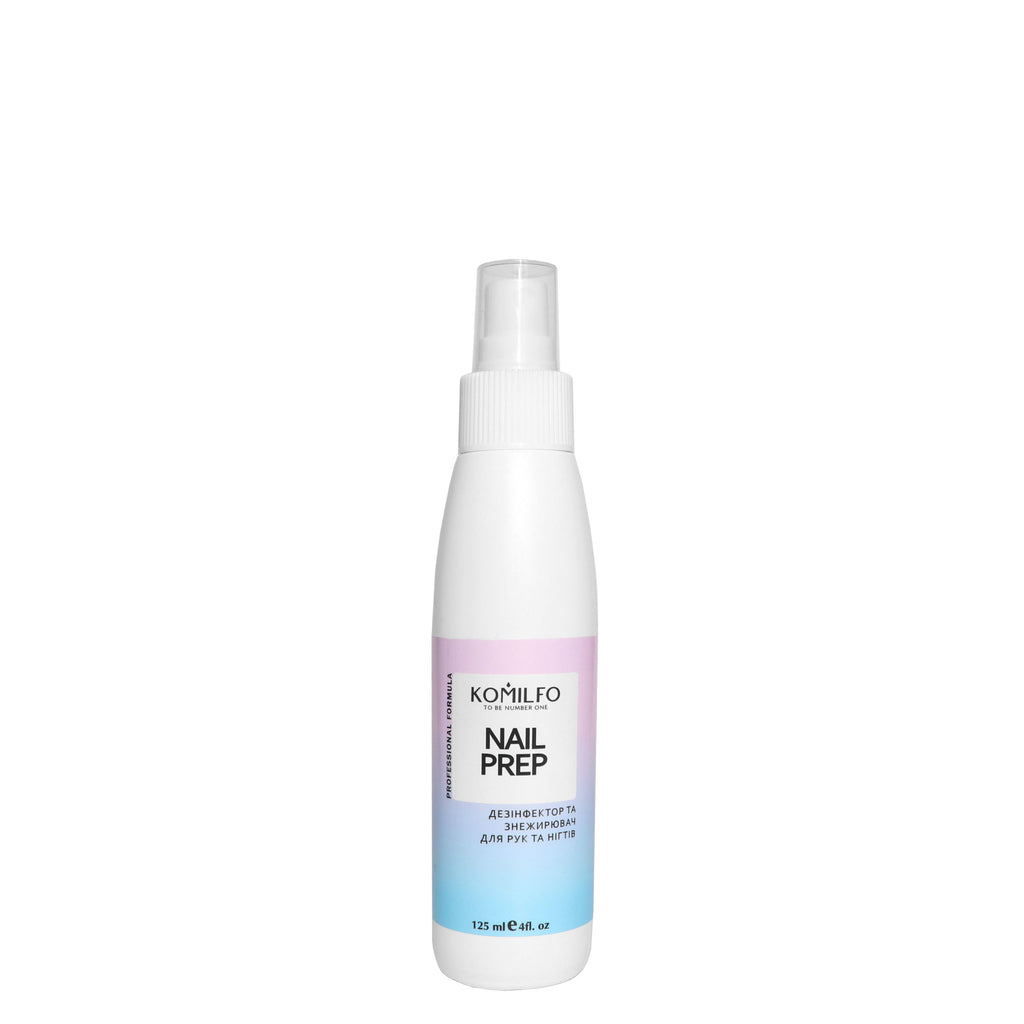 Komilfo Nail Prep – дезінфектор і знежирювач для нігтів, 125 мл/250 мл/500 мл
