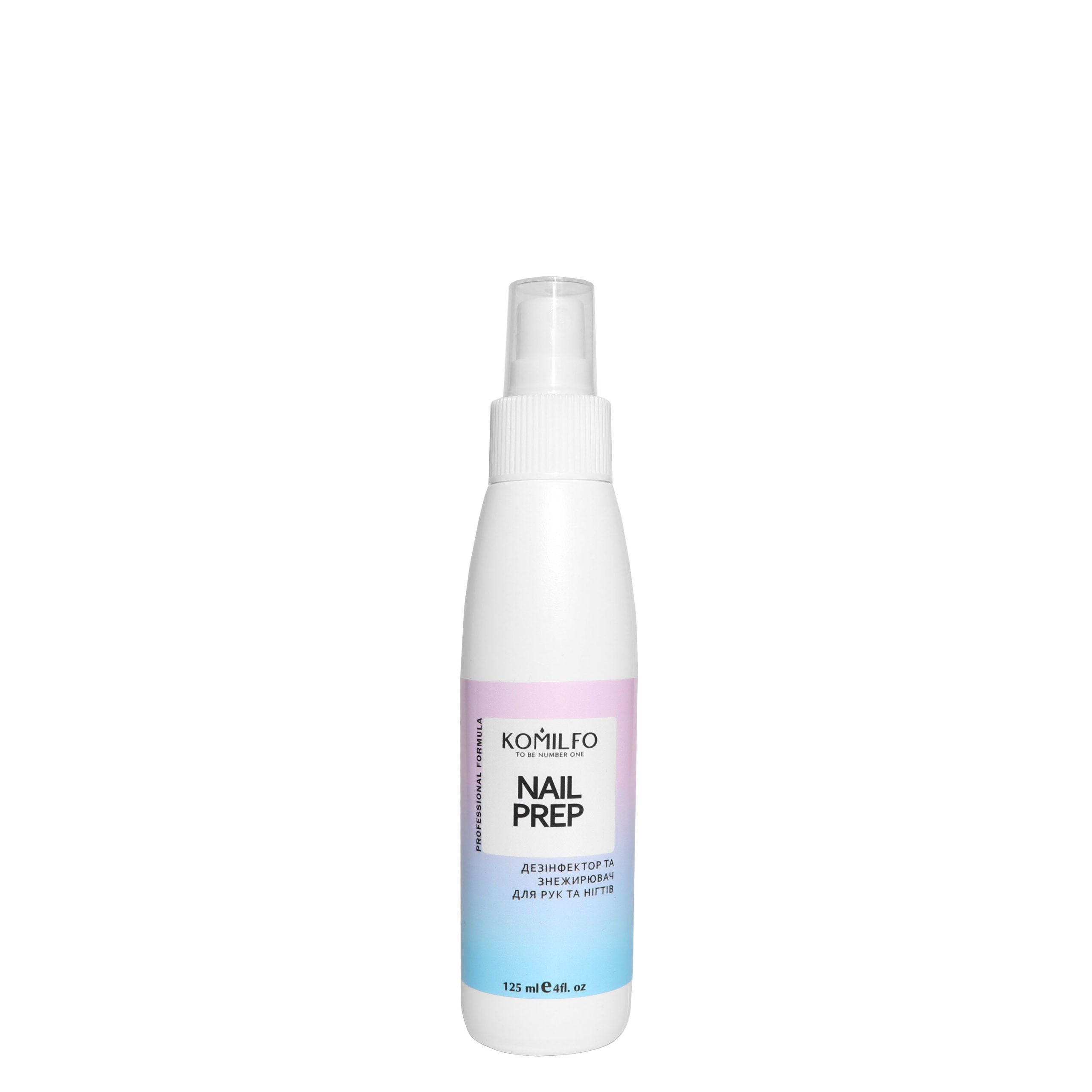 Komilfo Nail Prep – дезінфектор і знежирювач для нігтів, 125 мл/250 мл/500 мл