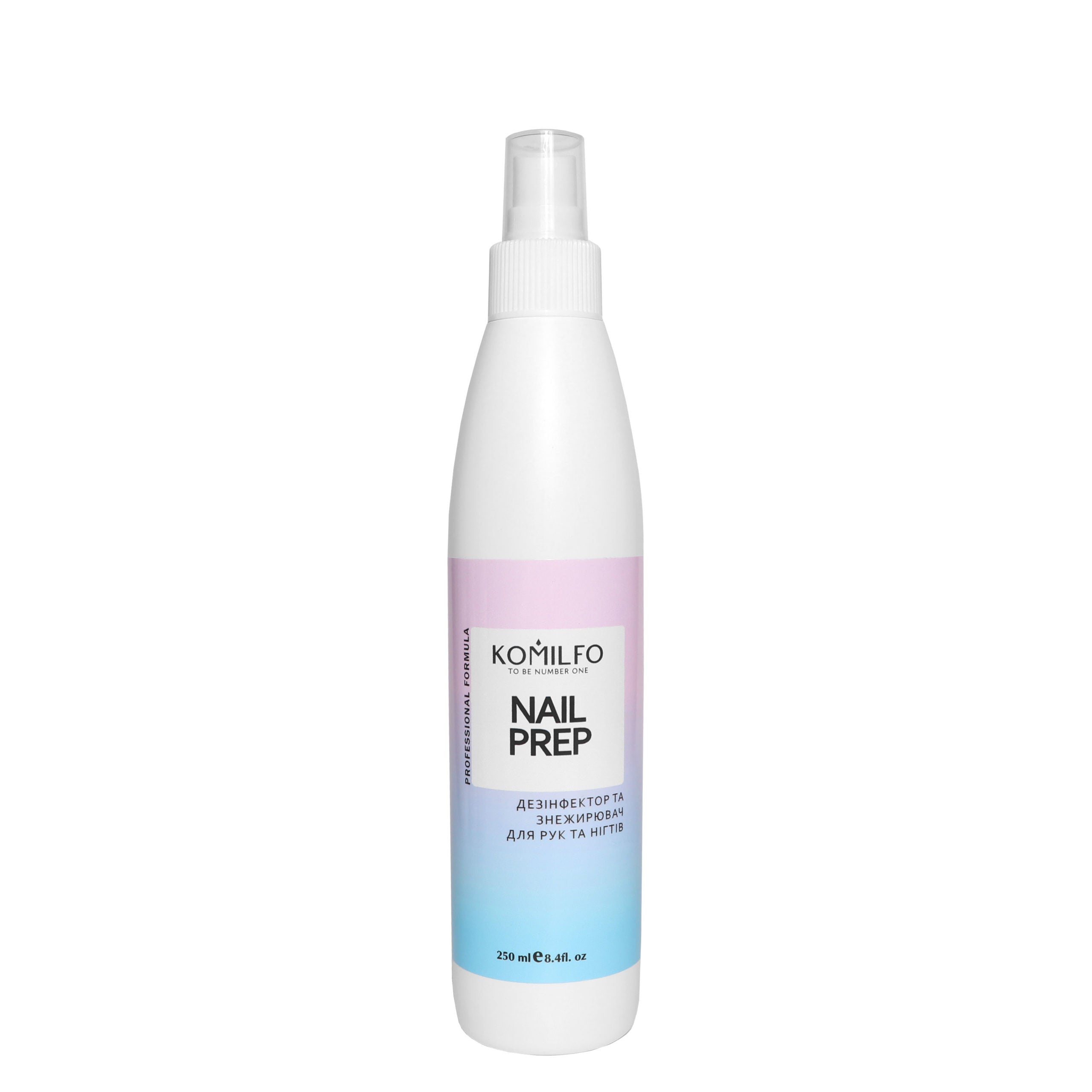 Komilfo Nail Prep – дезінфектор і знежирювач для нігтів, 125 мл/250 мл/500 мл