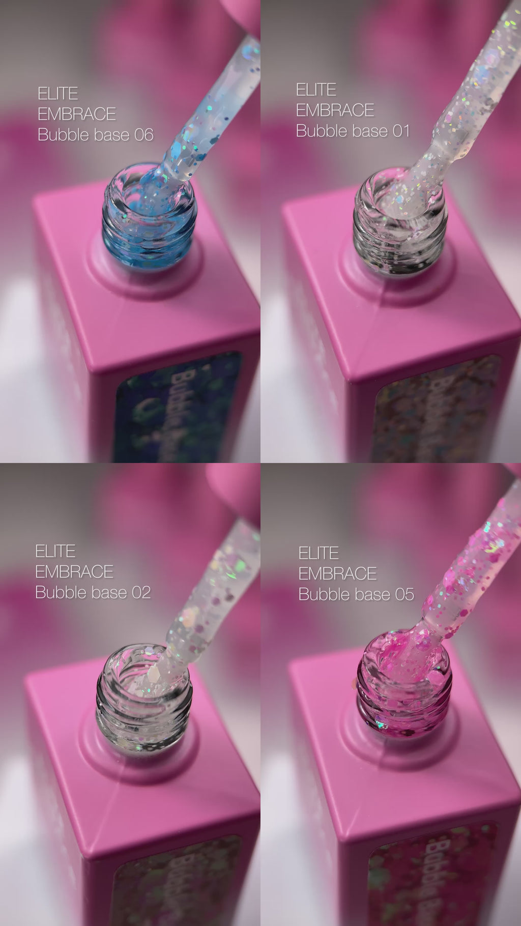 ELITE EMBRACE Professional Bubble Base 05 15мл База iз крихтами фольги EBB0515