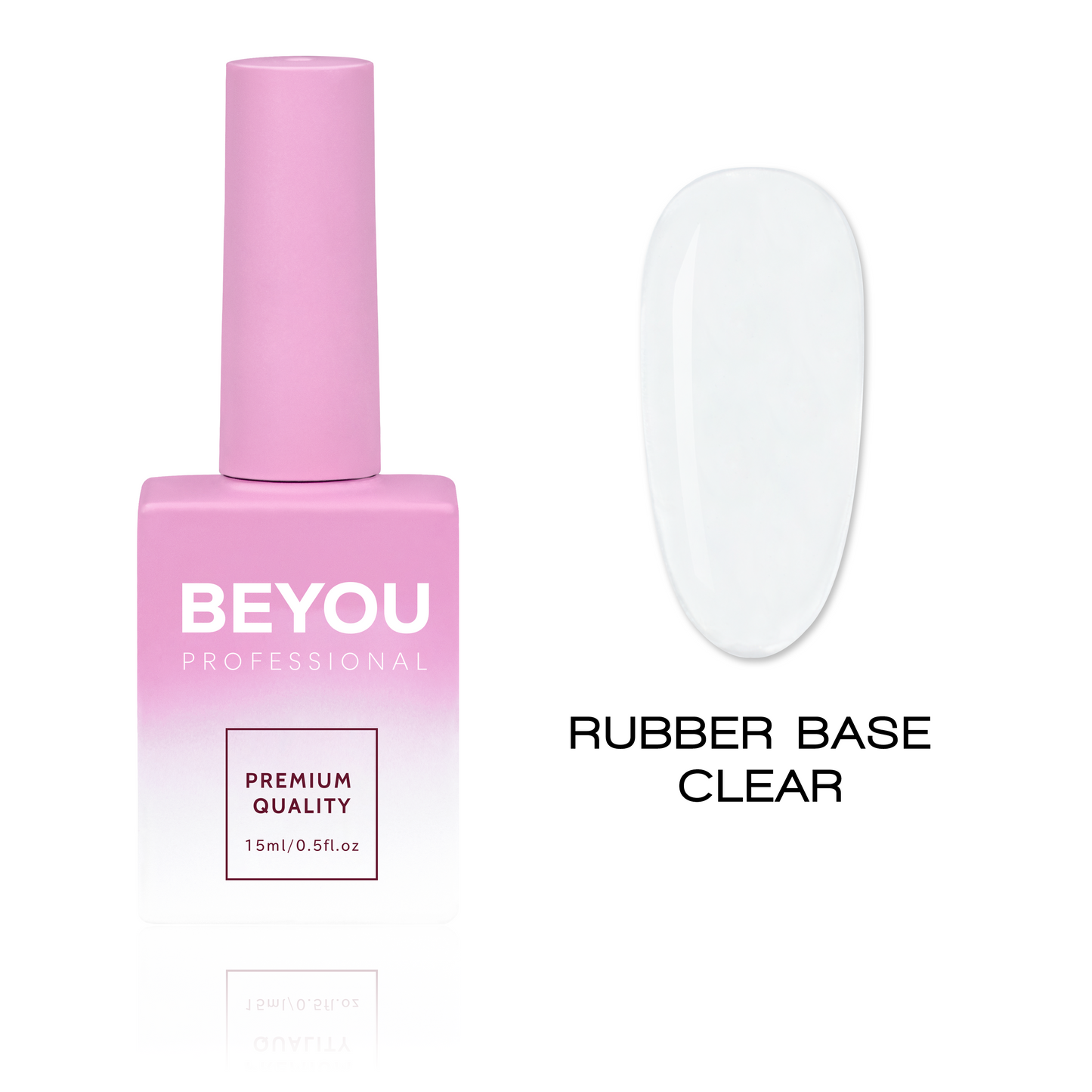 BEYOU Professional Rubber Base Clear 15мл Каучукова Прозора База BRBC0415