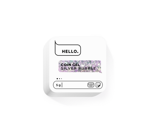 HELLO. COIN GEL SILVER PURPLE 5г ГЕЛЬ ДЛЯ ДИЗАЙНУ HL-CG05-003