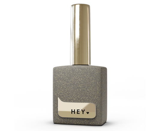 HEYLOVE. Gold Flakes Glossy Top coat, 15 ml, Топ глянцевий з золотистою фольгою HL-TS15-204