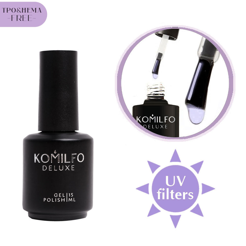 Komilfo No Wipe with Filters Top HEMA/TPO free - топ для гель-лаку без ЛШ, з УФ фільтрами, 15 мл 262074