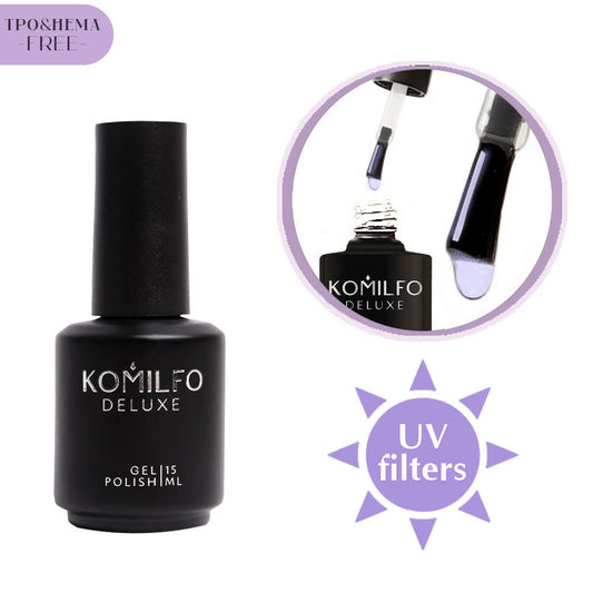 Komilfo No Wipe with Filters Top HEMA/TPO free - топ для гель-лаку без ЛШ, з УФ фільтрами, 15 мл 262074