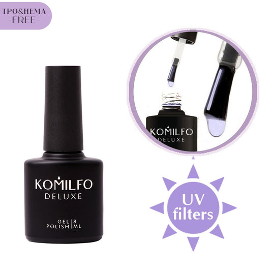 Komilfo No Wipe with Filters Top HEMA/TPO free - топ для гель-лаку без ЛШ, з УФ фільтрами, 8 мл